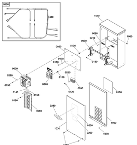 Transfer Switch - Enclosure Diagram and Parts List for 040532-01  Briggs and Stratton Generator
